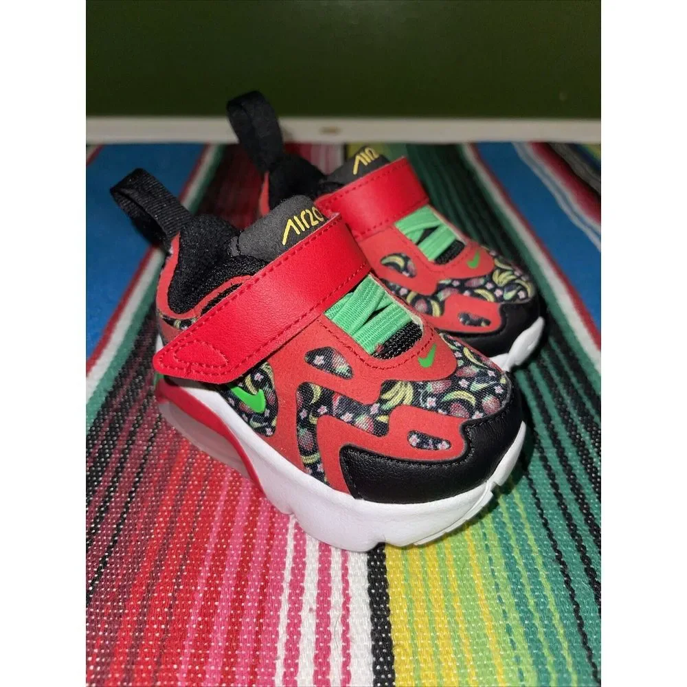 Nike Air Max 200 Toddler 2C‎ Fruit Sneakers University Red Green Spark Adorable